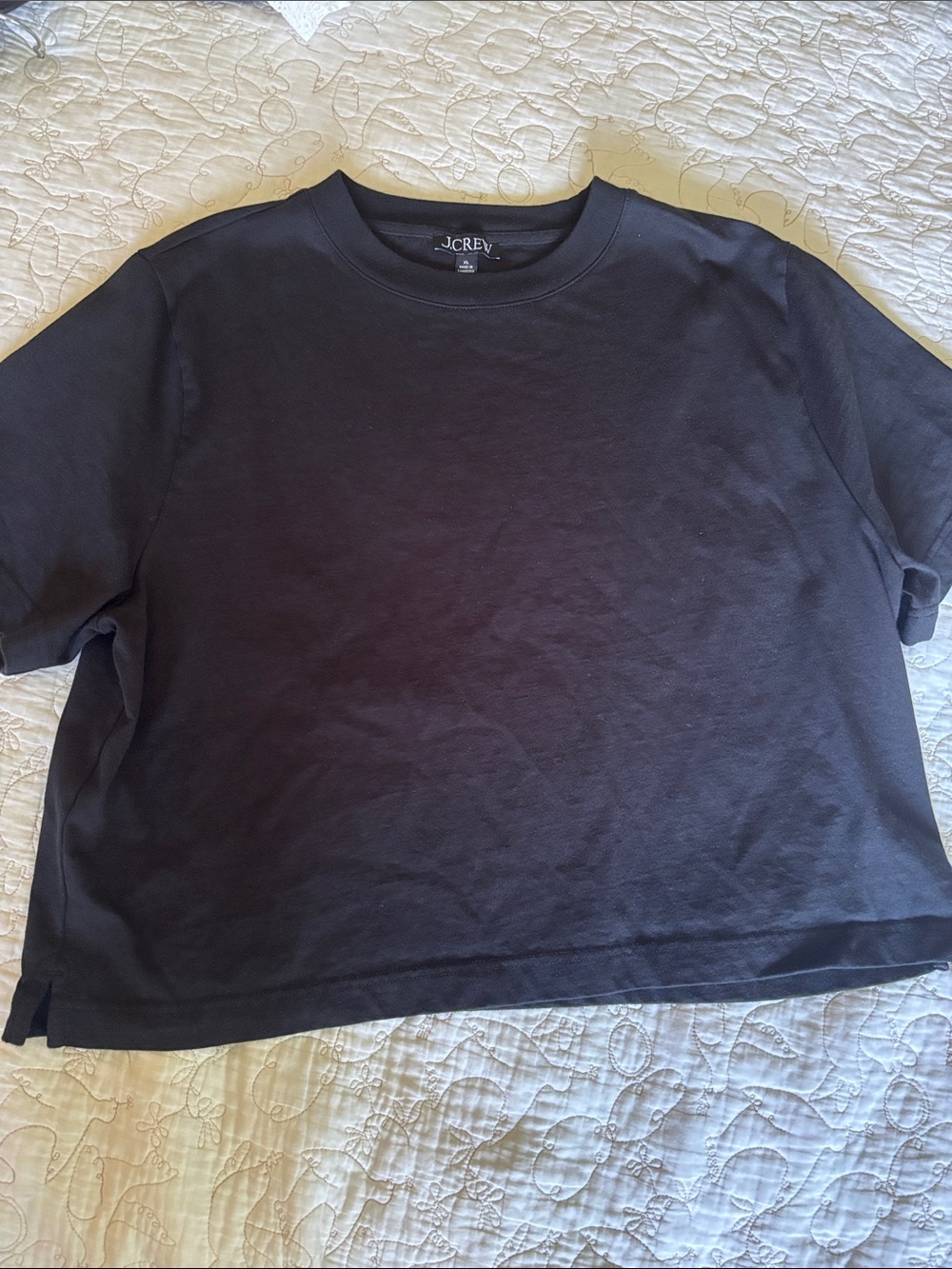 J. Crew Black Heavyweight Boxy Tee, size XL